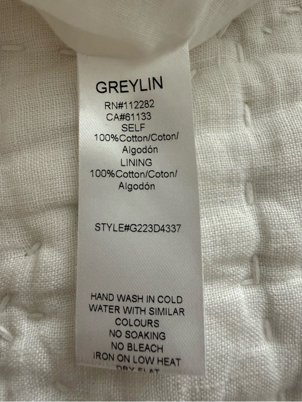 Adorable Greylin White Mini Dress with Yellow Eyelet Embroidery - Picture 5 of 5